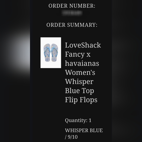 LoveShackFancy x havaianas Women's Whisper Blue Top Flip Flops - Picture 12 of 12